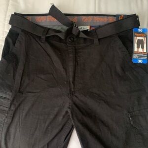 Mens black cargo shorts with tags